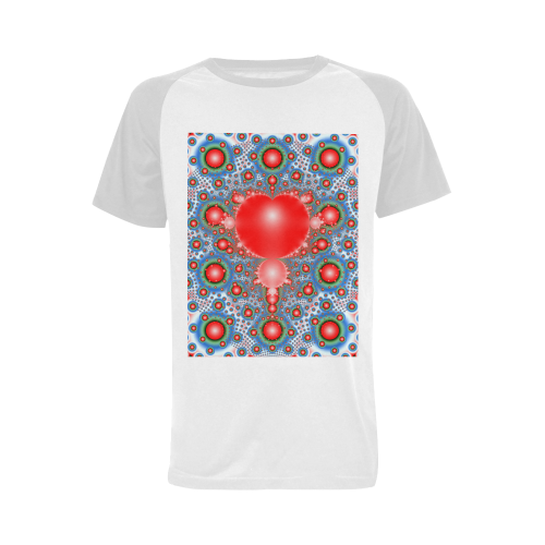 Polka dot - Dot Fractal - funny dots Men's Raglan T-shirt (USA Size) (Model T11)