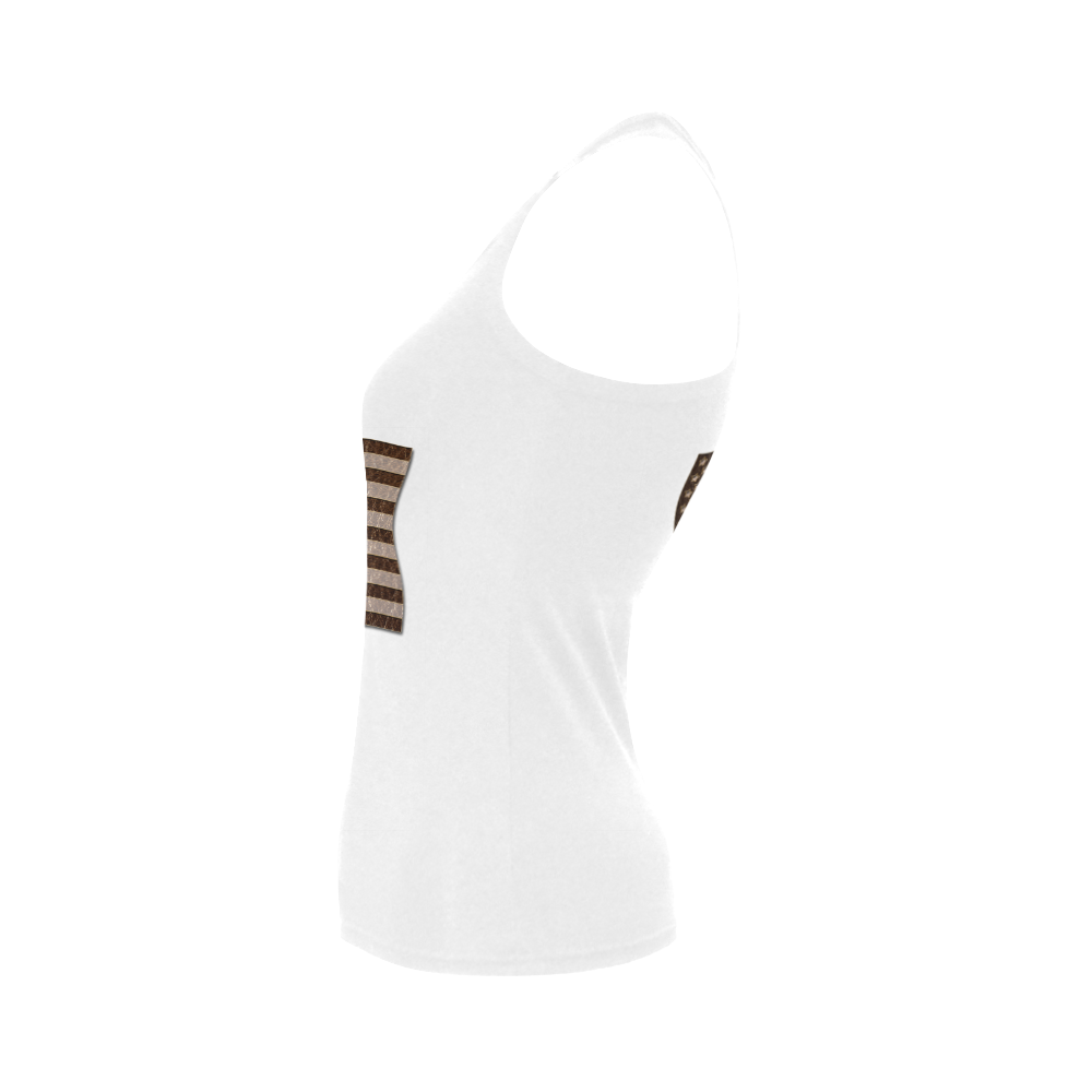 Leather-Look USA Women's Shoulder-Free Tank Top (Model T35)