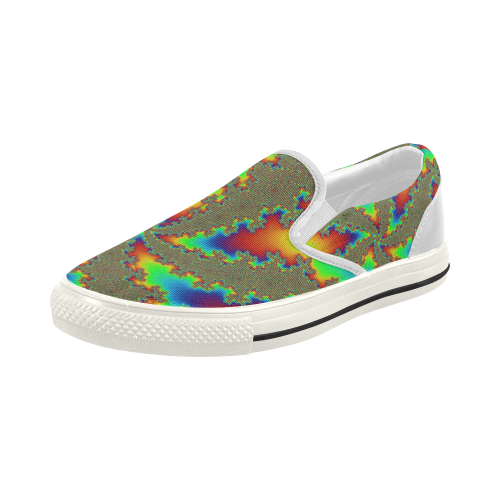 Neon Glow by Martina Webster Women's Slip-on Canvas Shoes (Model 019)