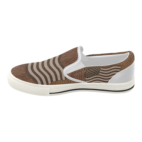 Leather-Look USA Women's Slip-on Canvas Shoes (Model 019)