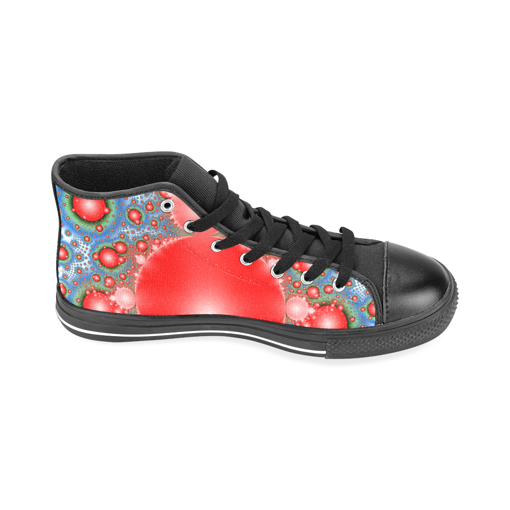 Polka dot - Dot Fractal - funny dots Men’s Classic High Top Canvas Shoes /Large Size (Model 017)
