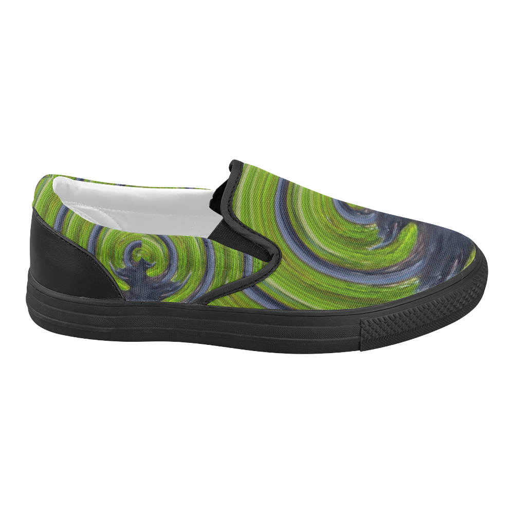 Circles by Martina Webster Women's Slip-on Canvas Shoes (Model 019)