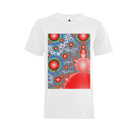 Polka dot - Dot Fractal - funny dots Men's V-Neck T-shirt  Big Size(USA Size) (Model T10)