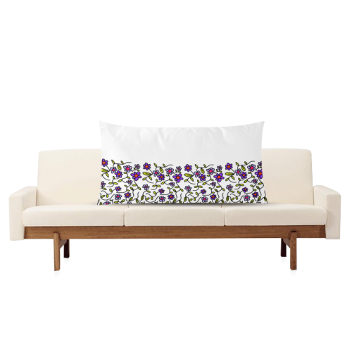 Floral Rectangle Pillow Case 20"x36"(Twin Sides)