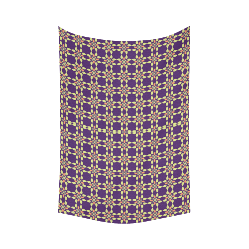 Purple Cotton Linen Wall Tapestry 60"x 90"