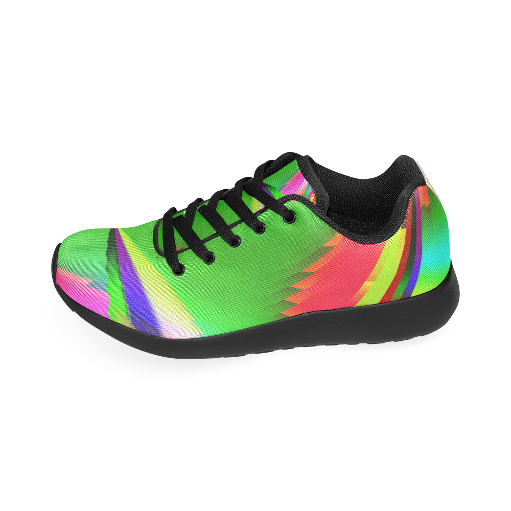 Colorful Abstract Butterfly with Flower Women’s Running Shoes (Model 020)