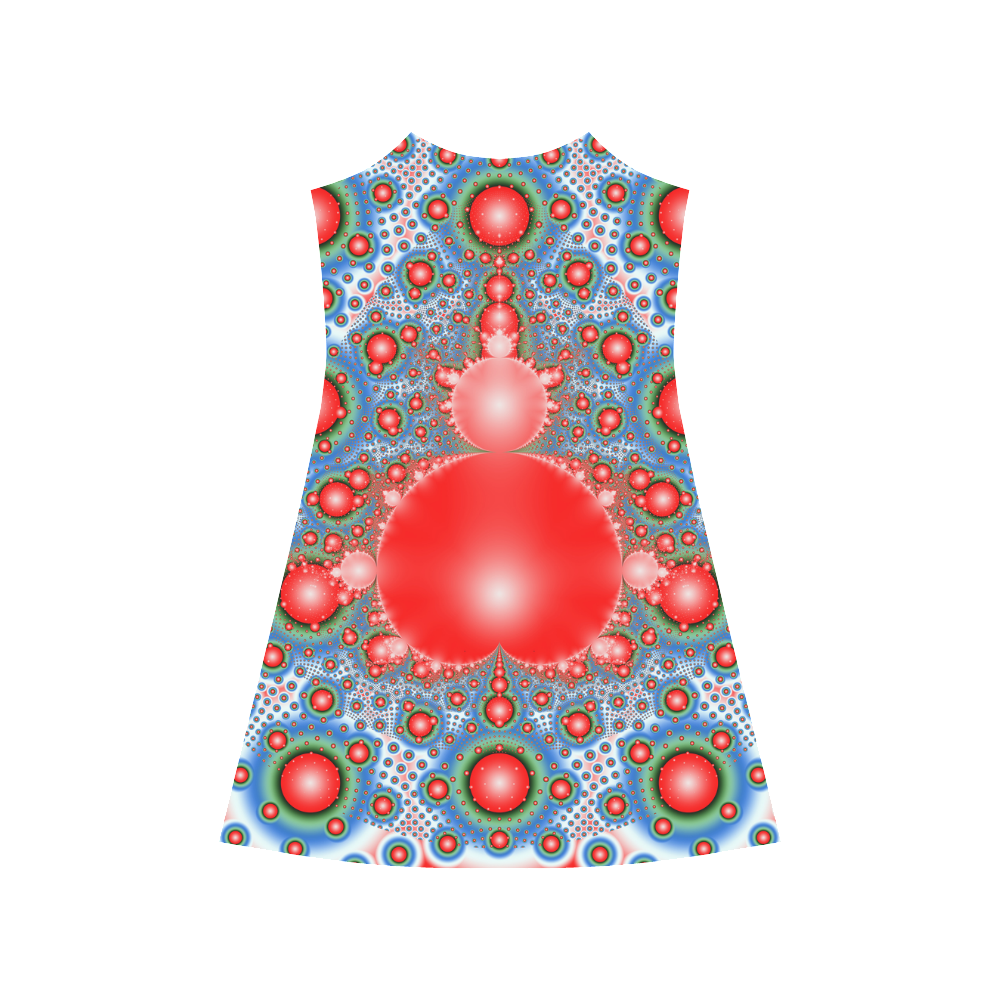 Polka dot - Dot Fractal - funny dots Alcestis Slip Dress (Model D05)