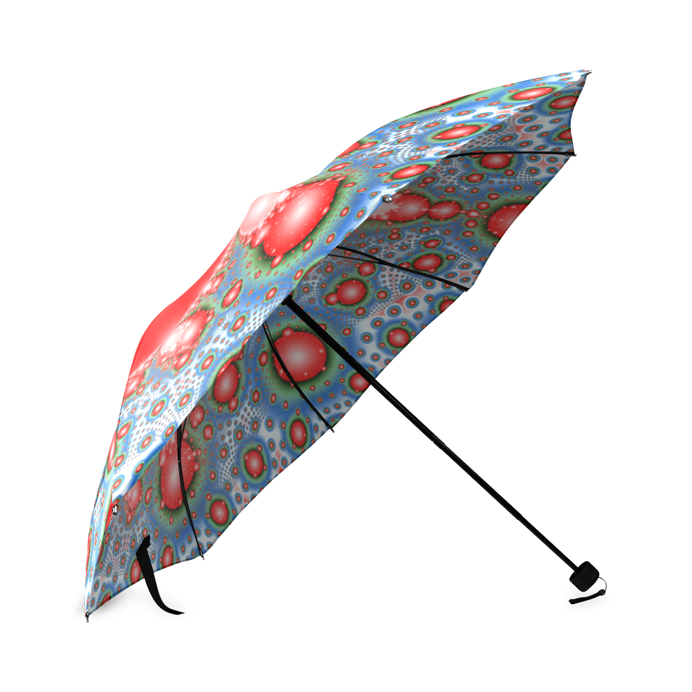 Polka dot - Dot Fractal - funny dots Foldable Umbrella (Model U01)