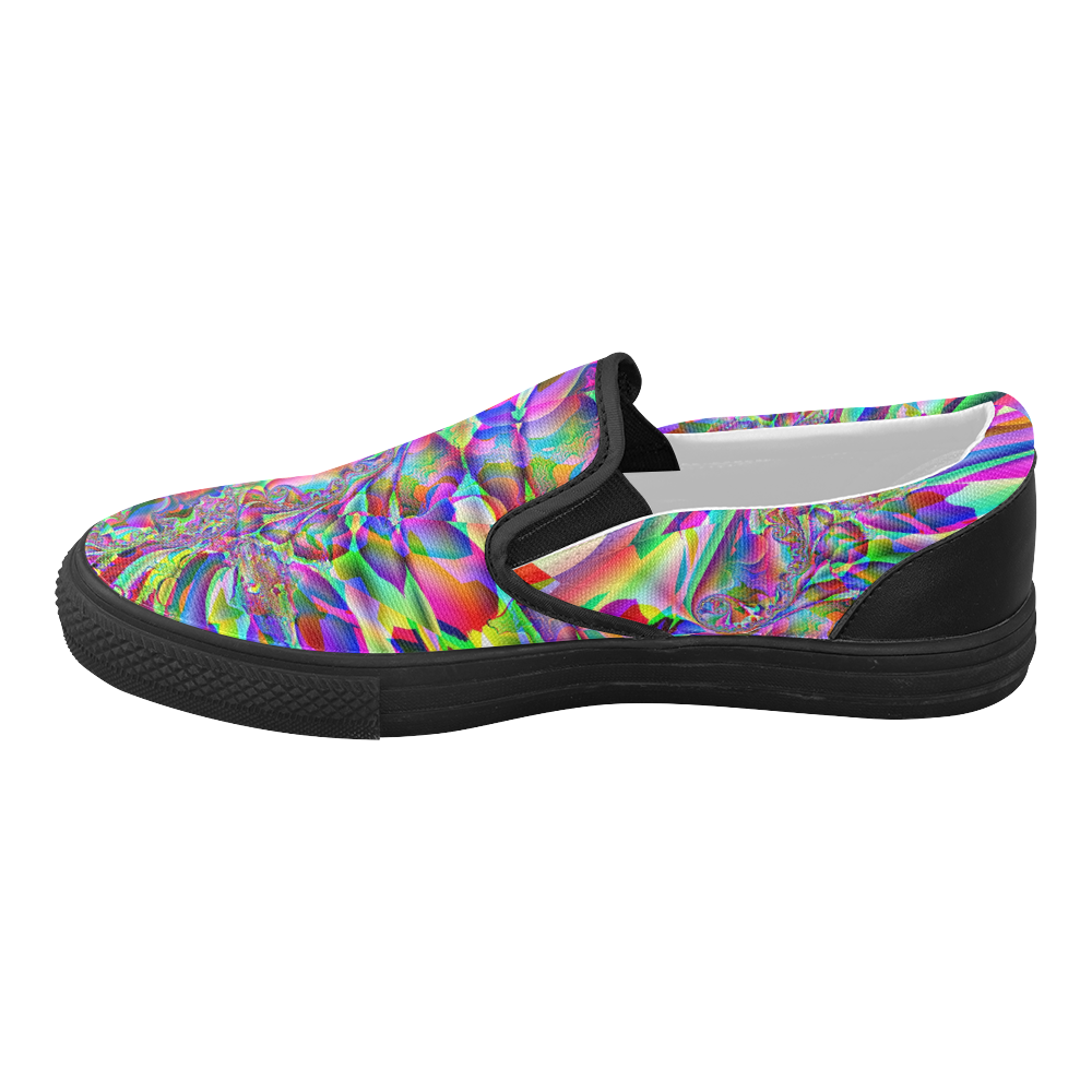 Abstractic 2 by Martina Webster Women's Slip-on Canvas Shoes (Model 019)