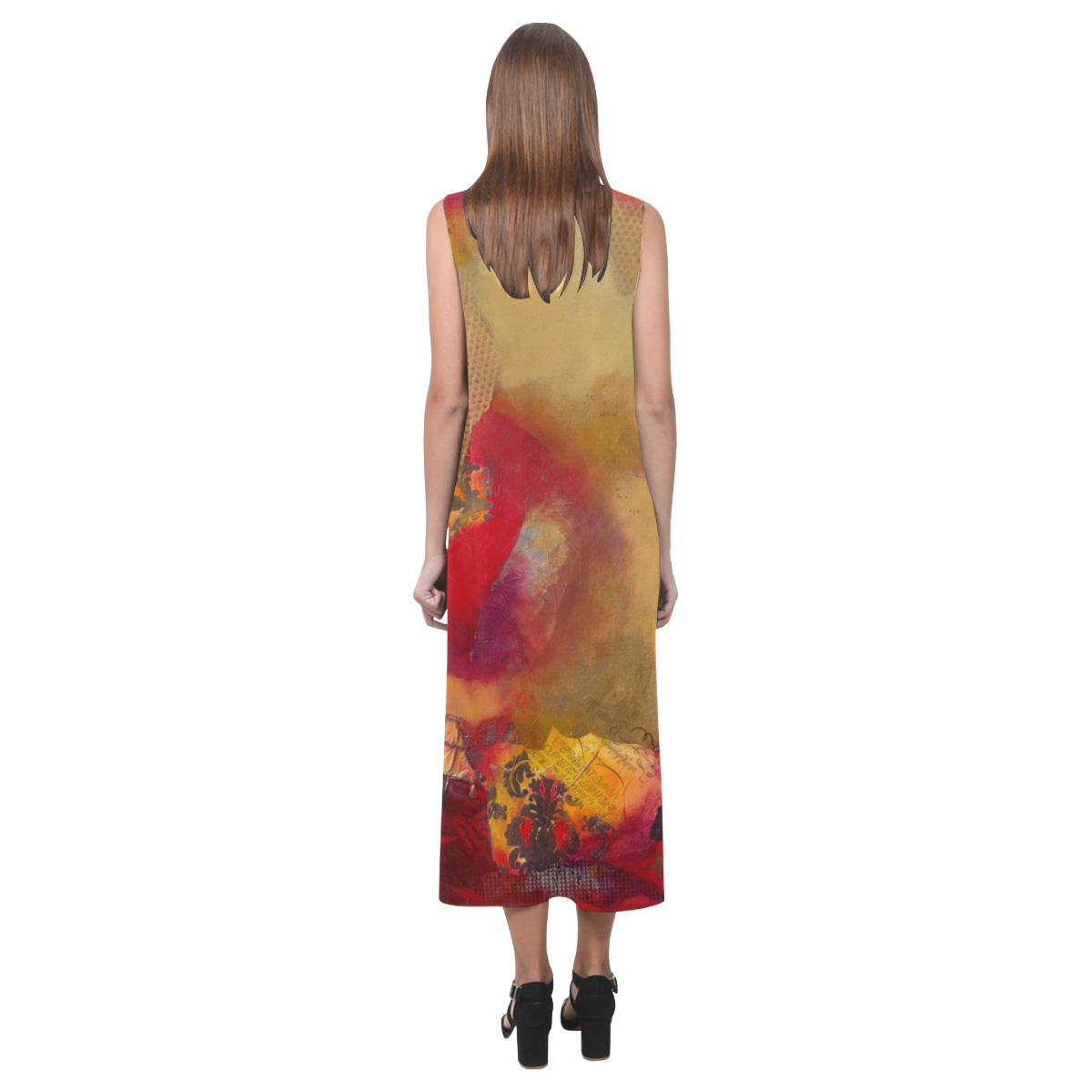 "PS I LOVE YOU"-LONG DRESS Phaedra Sleeveless Open Fork Long Dress (Model D08)