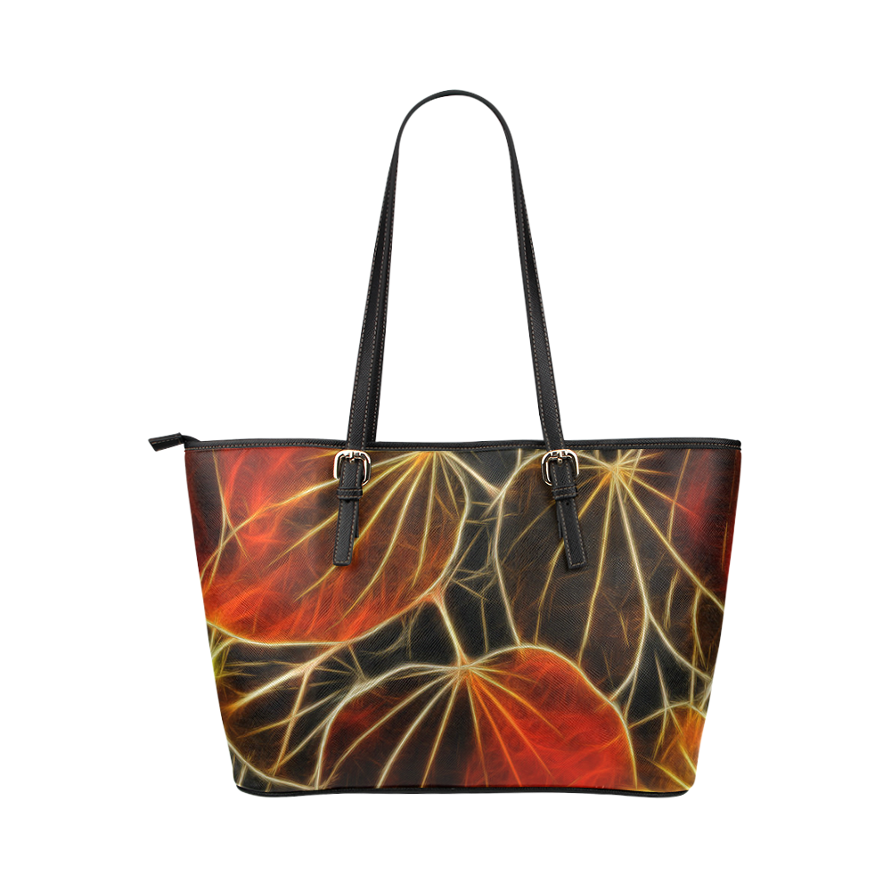 Foliage #9A - Jera Nour Leather Tote Bag/Large (Model 1651)