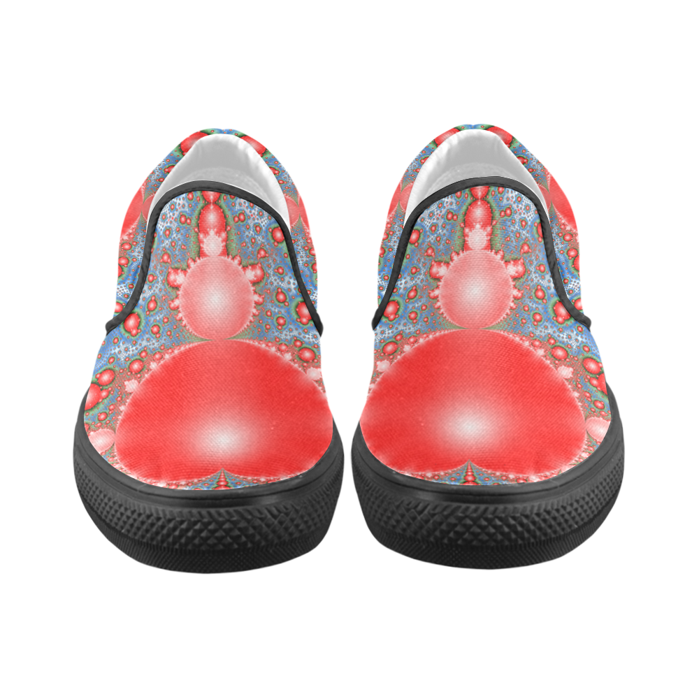 Polka dot - Dot Fractal - funny dots Men's Unusual Slip-on Canvas Shoes (Model 019)