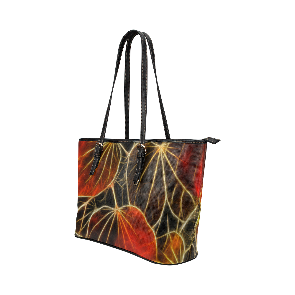 Foliage #9A - Jera Nour Leather Tote Bag/Large (Model 1651)