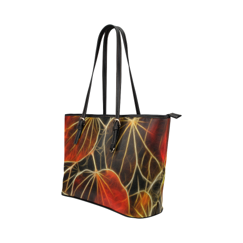 Foliage #9A - Jera Nour Leather Tote Bag/Large (Model 1651)