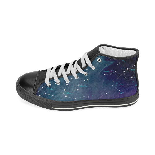 Constellations Women's Classic High Top Canvas Shoes (Model 017)