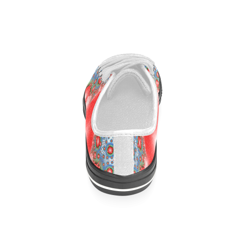 Polka dot - Dot Fractal - funny dots Women's Classic Canvas Shoes (Model 018)