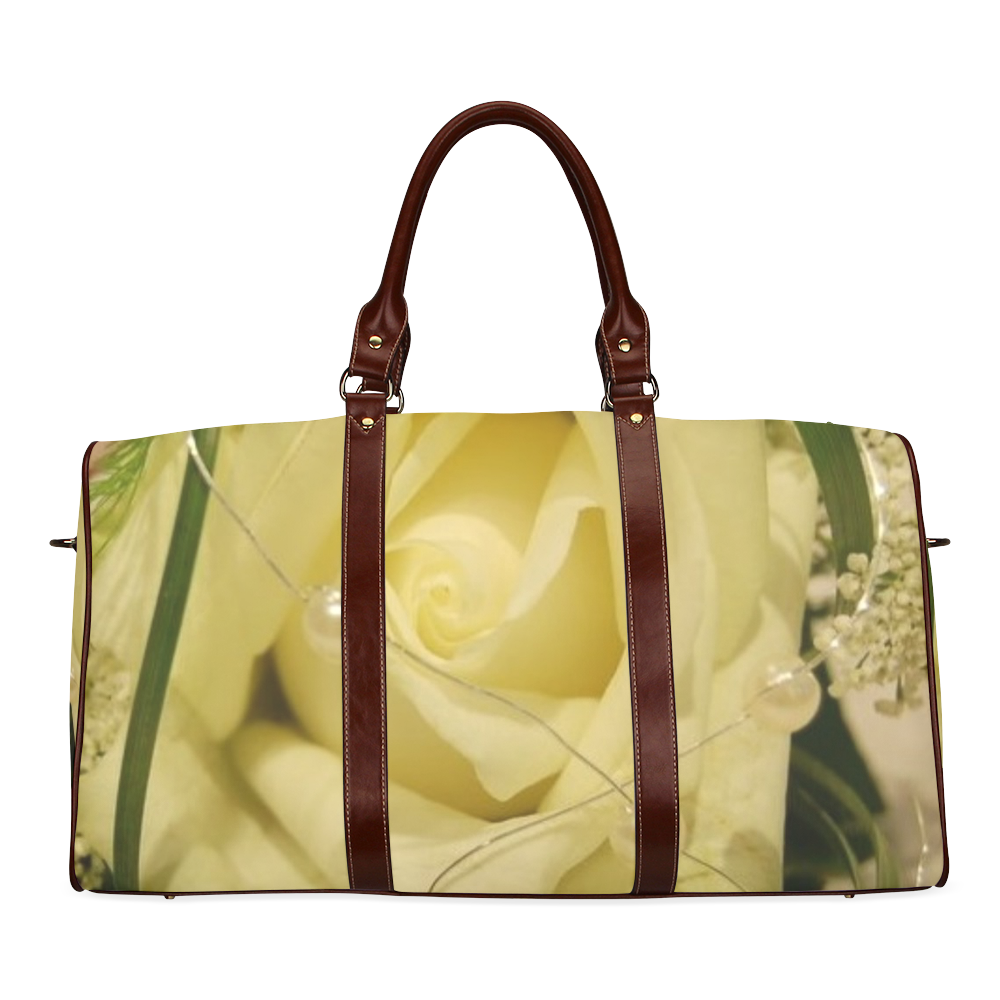 Weise Perle mit Rose Waterproof Travel Bag/Large (Model 1639)
