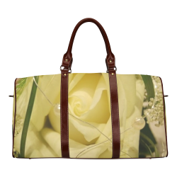Weise Perle mit Rose Waterproof Travel Bag/Large (Model 1639)