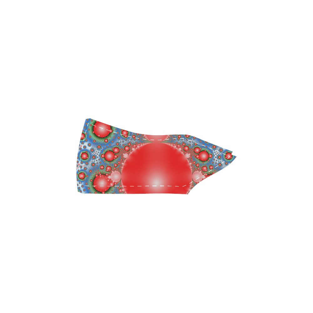 Polka dot - Dot Fractal - funny dots Women's Slip-on Canvas Shoes (Model 019)