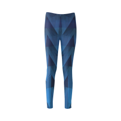 3-D Chevrons (Slate Blue) Cassandra Women's Leggings (Model L01)