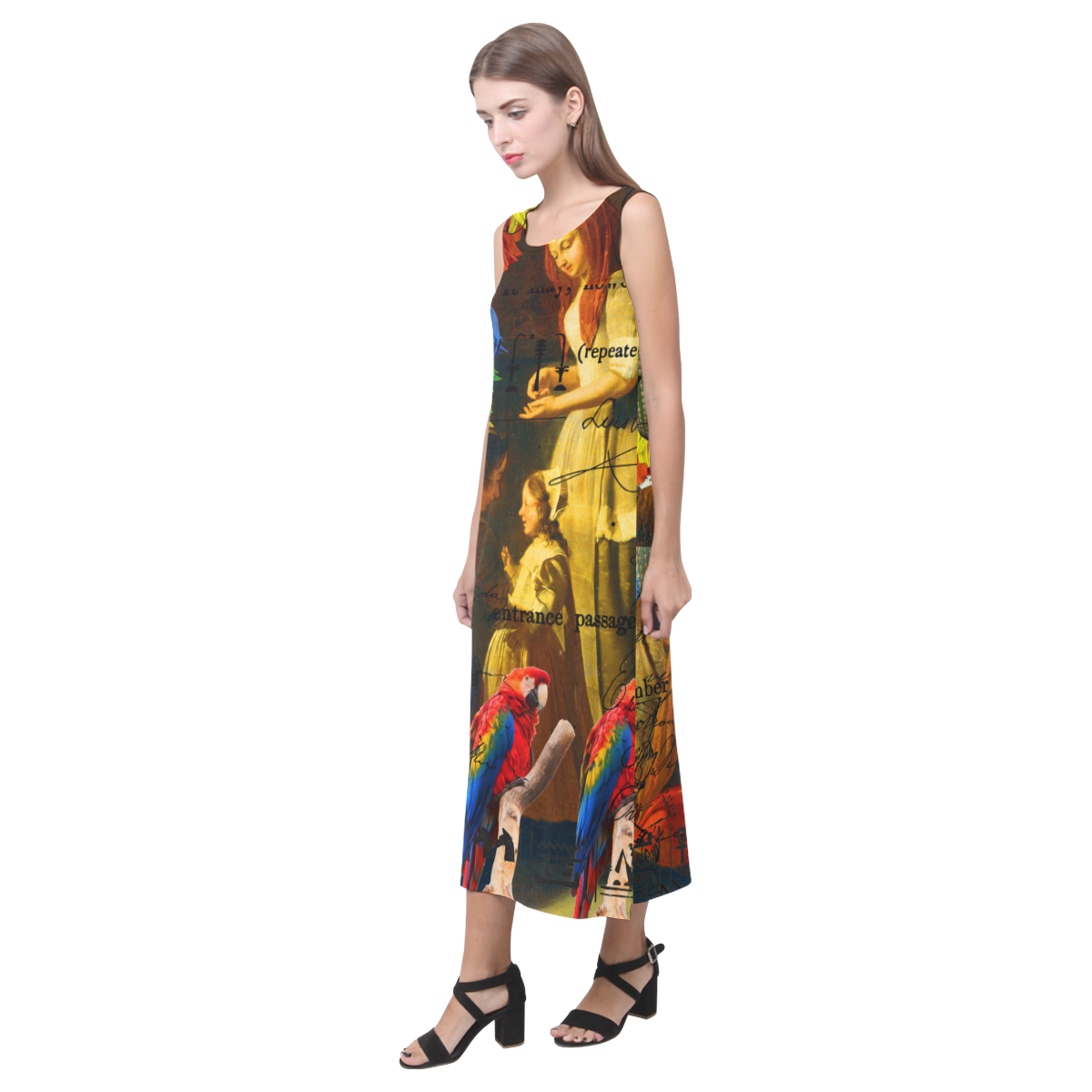 AND THIS, IS THE RAINBOW BRUSH CACTUS. I Phaedra Sleeveless Open Fork Long Dress (Model D08)