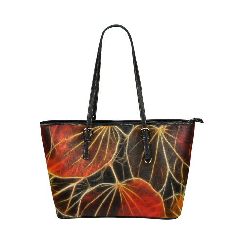 Foliage #9A - Jera Nour Leather Tote Bag/Large (Model 1651)