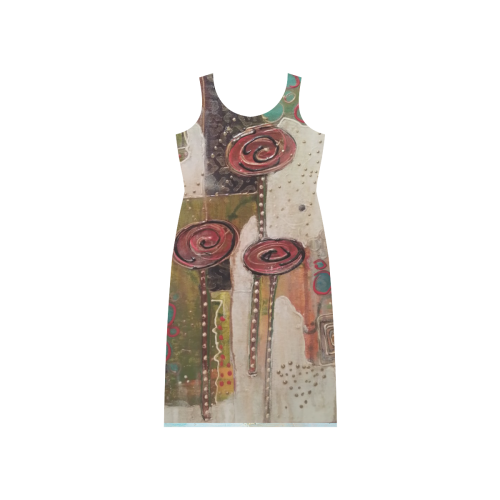 "HOPE SPRINGS"-SLEEVELESS DRESS Phaedra Sleeveless Open Fork Long Dress (Model D08)
