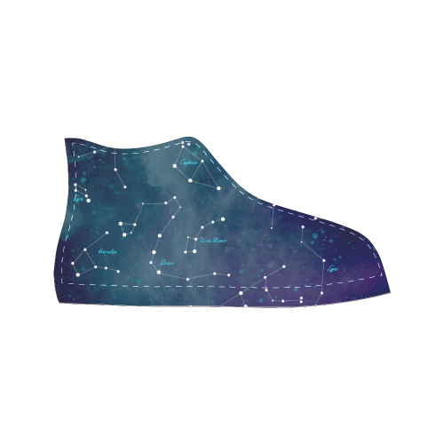 Constellations Men’s Classic High Top Canvas Shoes /Large Size (Model 017)