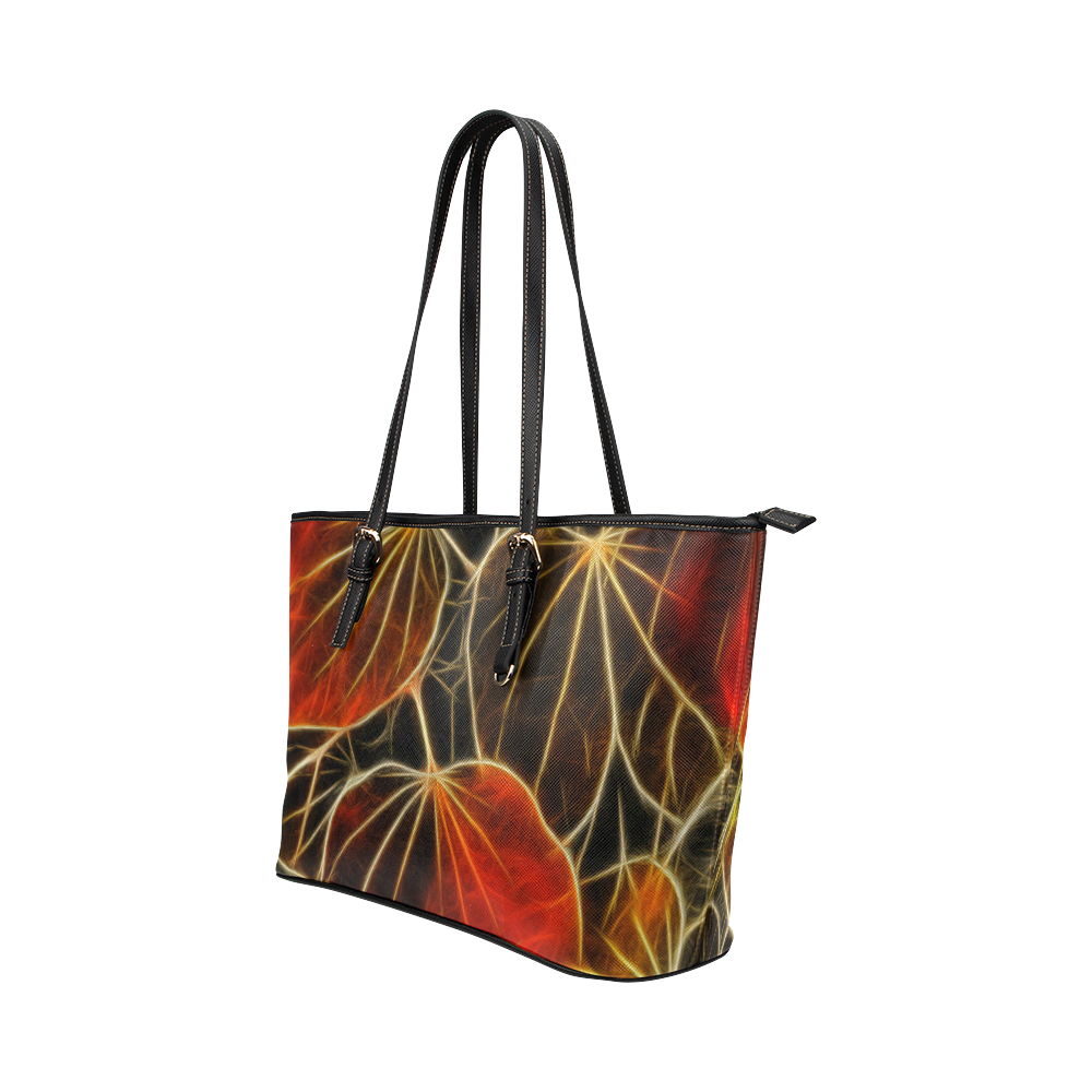 Foliage #9A - Jera Nour Leather Tote Bag/Small (Model 1651)