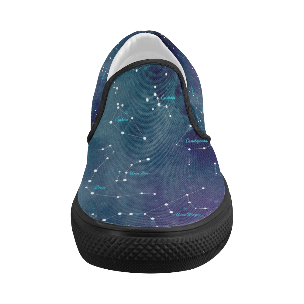 Constellations Women's Slip-on Canvas Shoes (Model 019)