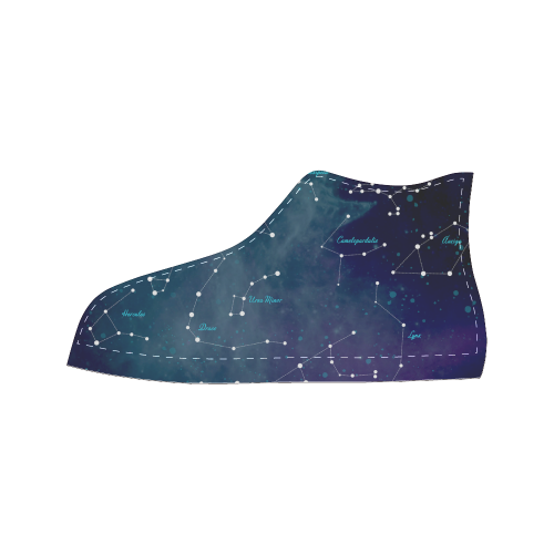 Constellations Men’s Classic High Top Canvas Shoes (Model 017)