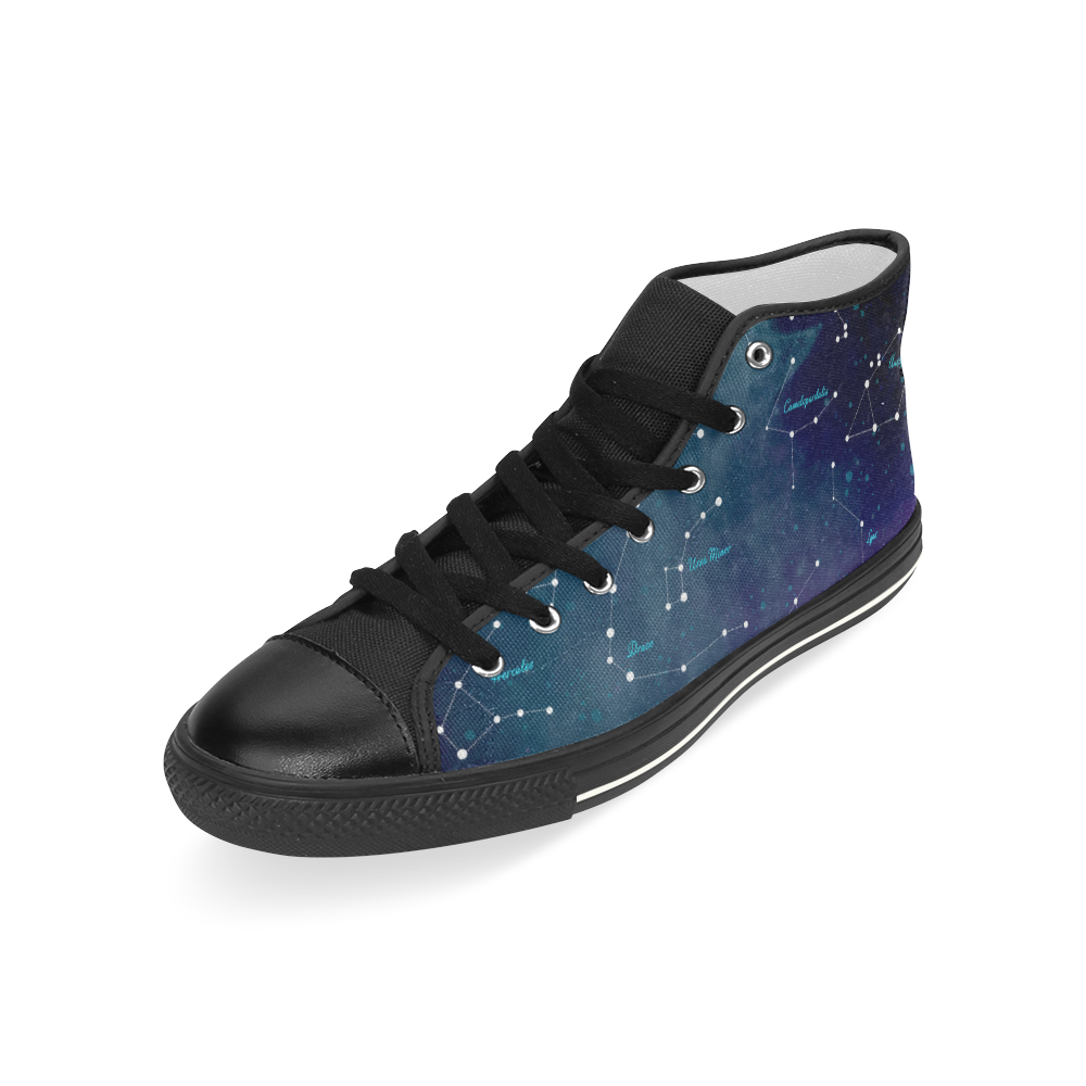 Constellations Men’s Classic High Top Canvas Shoes (Model 017)