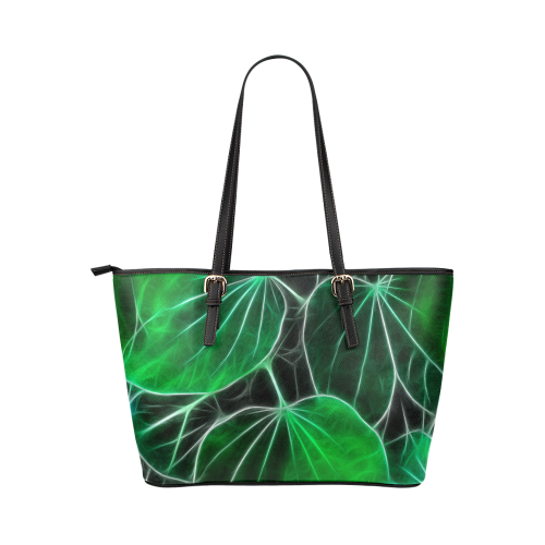 Foliage #9B - Jera Nour Leather Tote Bag/Large (Model 1651)
