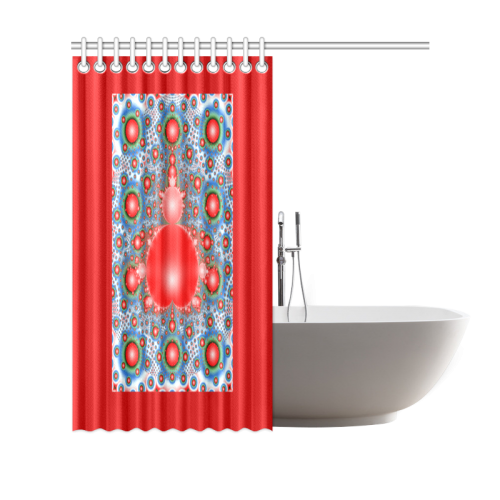 Polka dot - Dot Fractal - funny dots Shower Curtain 69"x70"