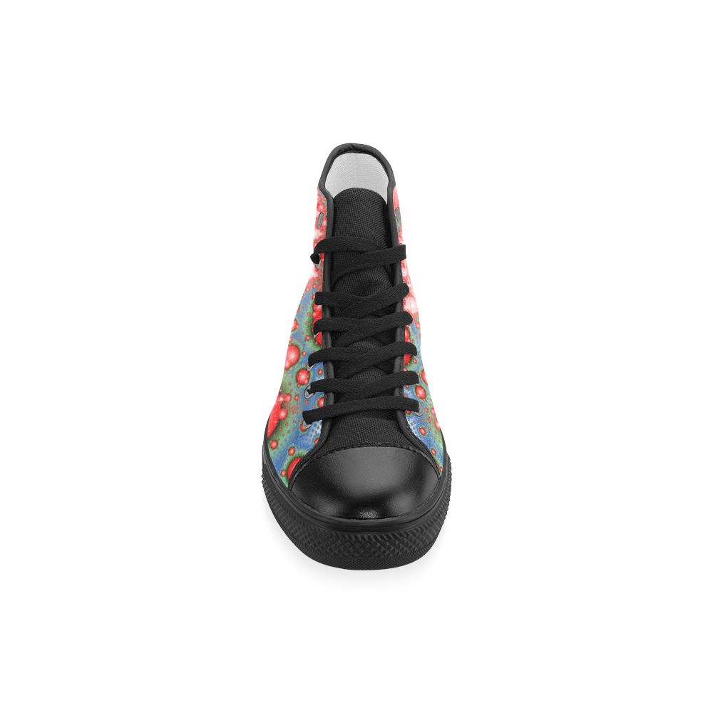 Polka dot - Dot Fractal - funny dots Men’s Classic High Top Canvas Shoes (Model 017)