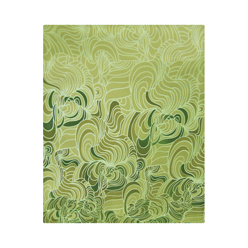 Green doodle drawing tones Duvet Cover 86"x70" ( All-over-print)