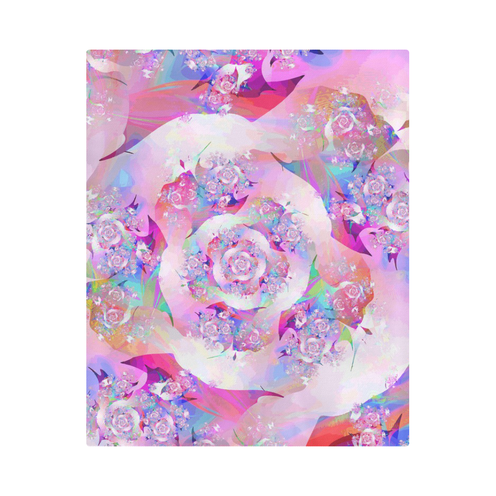 Pink Rose Fine Flower Art Duvet Cover 86"x70" ( All-over-print)