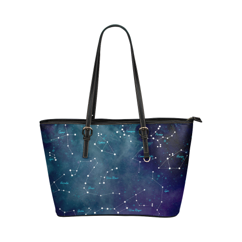 Constellations Leather Tote Bag/Small (Model 1651)