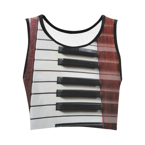 Piano by Martina Webster Women's Crop Top (Model T42)