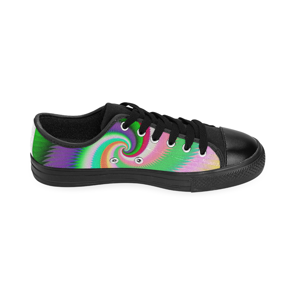 Colorful Spiral Dragon Scales Men's Classic Canvas Shoes (Model 018)