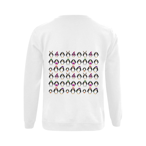 Christmas Party Penguins Gildan Crewneck Sweatshirt(NEW) (Model H01)