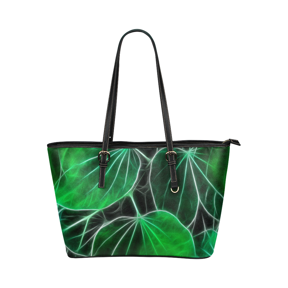 Foliage #9B - Jera Nour Leather Tote Bag/Small (Model 1651)