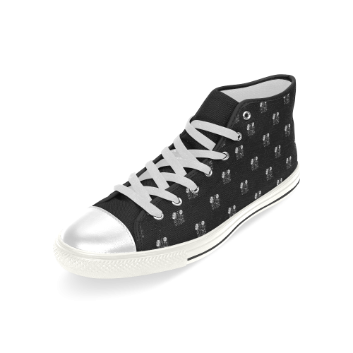 METALLICS: Silver Balloons & Champagne Flutes Men’s Classic High Top Canvas Shoes (Model 017)