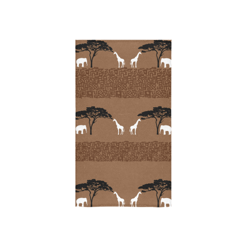 Elephant and Giraffe Safari Custom Towel 16"x28"