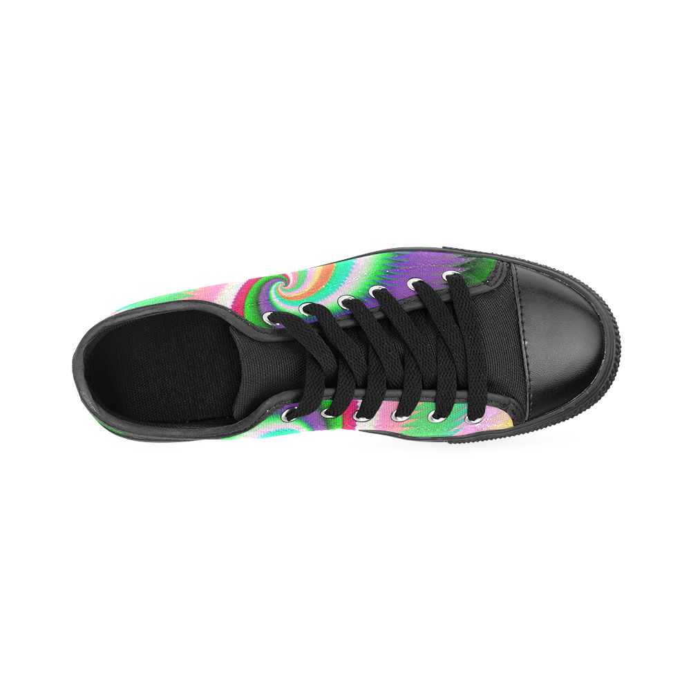 Colorful Spiral Dragon Scales Men's Classic Canvas Shoes (Model 018)