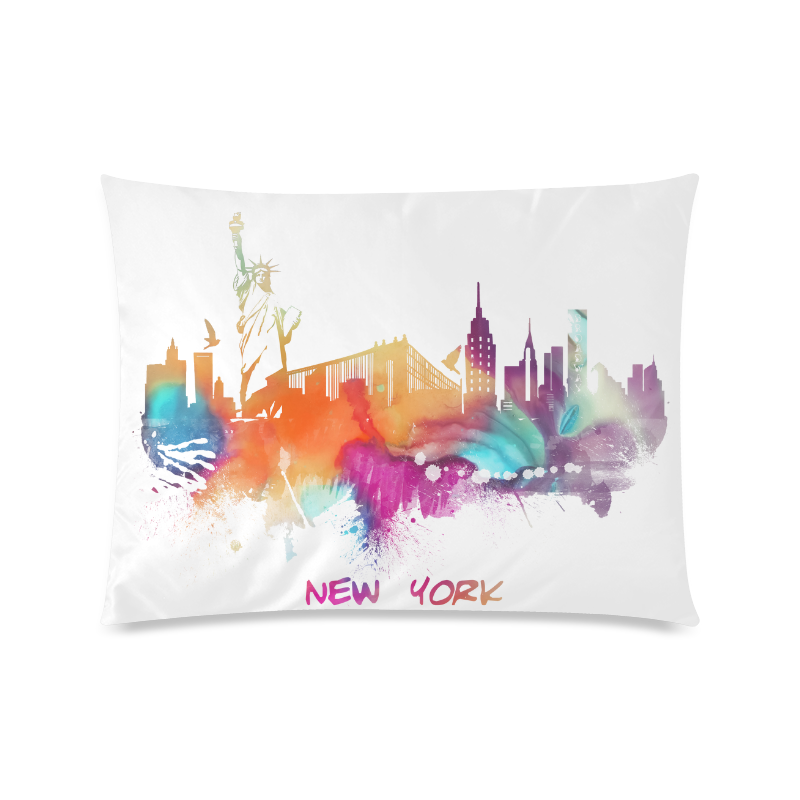 New York City skyline 8 Custom Zippered Pillow Case 20"x26"(Twin Sides)
