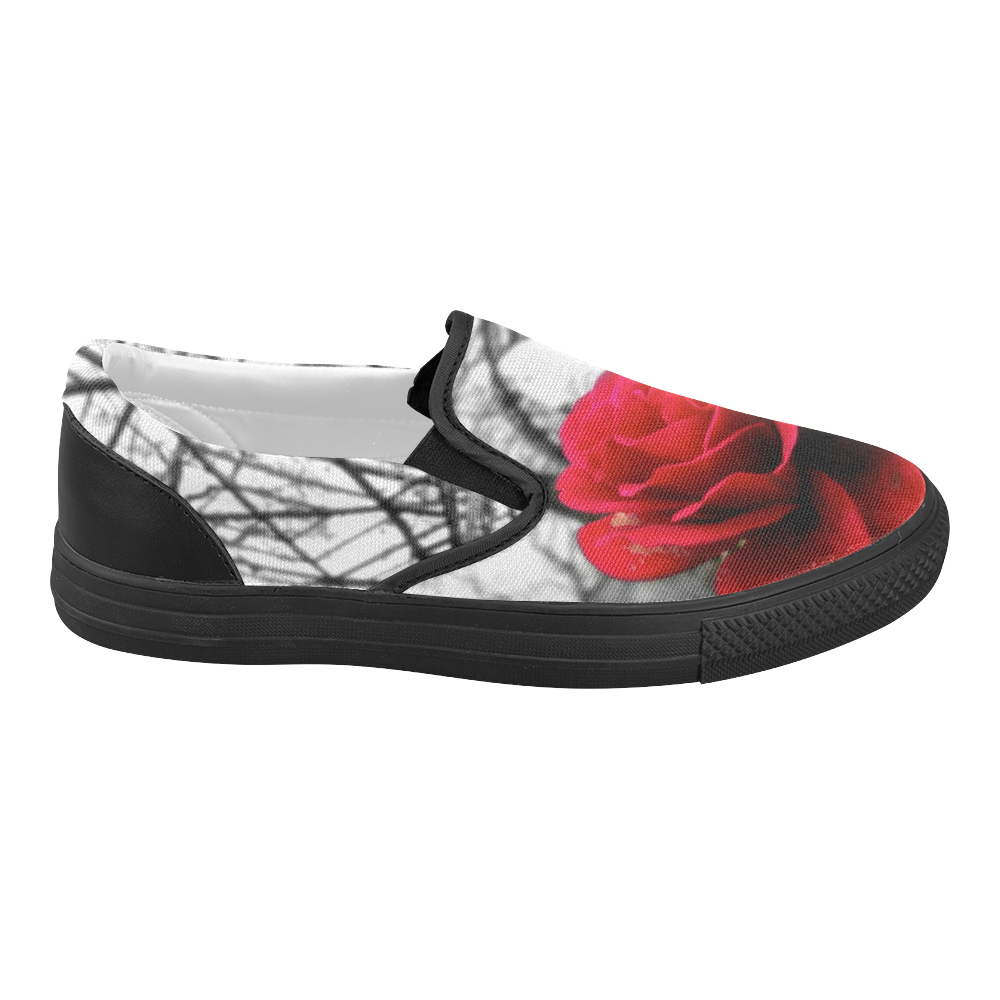 Last Rose 2 by Martina Webster Women's Slip-on Canvas Shoes (Model 019)