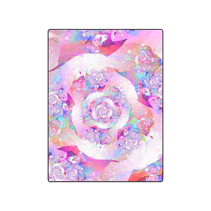Pink Rose Fine Flower Art Blanket 50"x60"