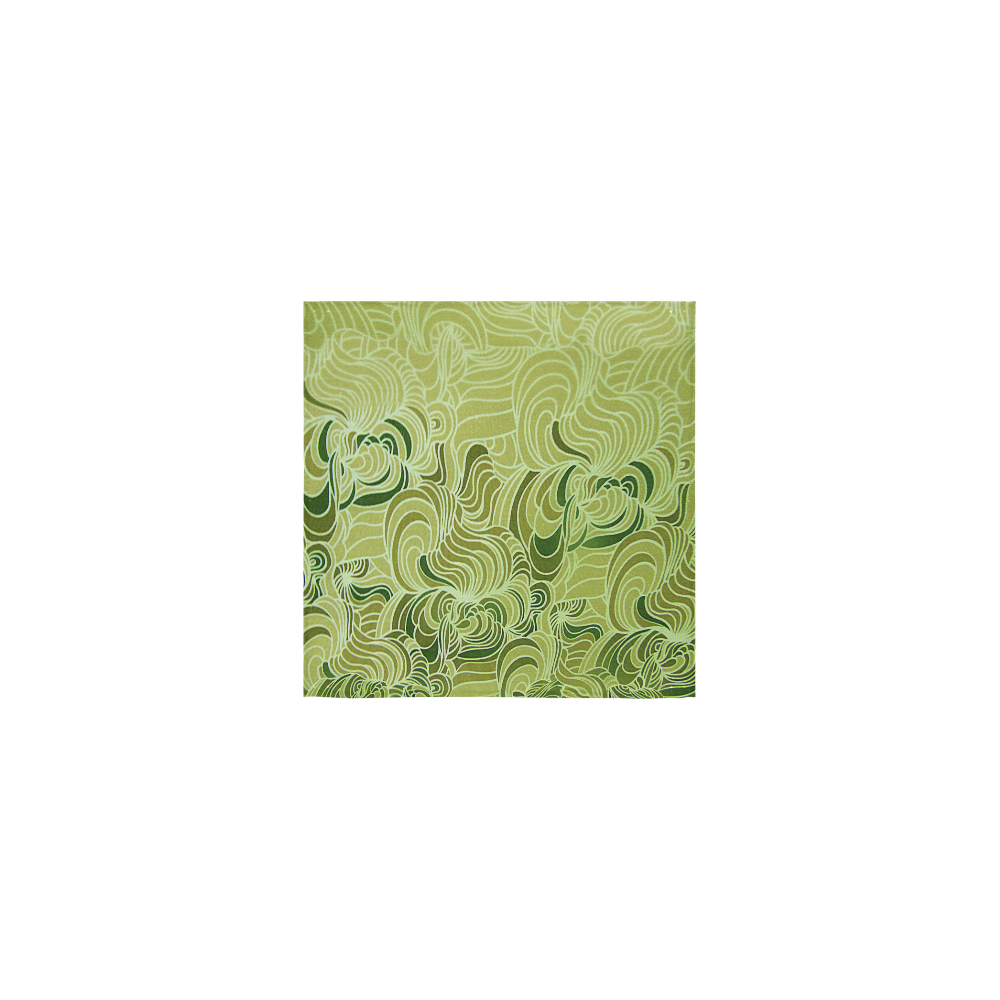 Green doodle drawing tones Square Towel 13“x13”