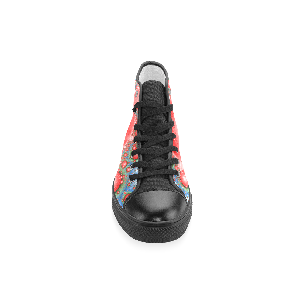 Polka dot - Dot Fractal - funny dots Women's Classic High Top Canvas Shoes (Model 017)